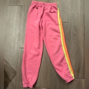 Kids Aviator Nation Sweatpants in Pink , size 10 *as is
